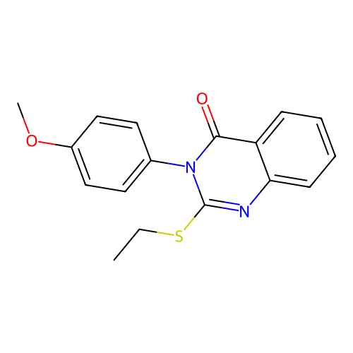 2-(ethylsulfanyl)-3-(4-methoxyphenyl)quinazolin-4(3H)-one structure