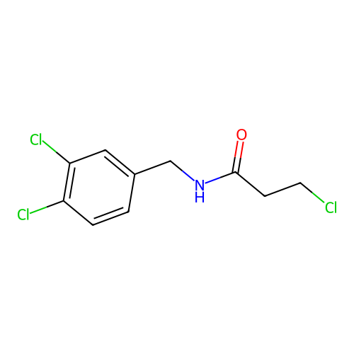 3-chloro-N-(3,4-dichlorobenzyl)propanamide structure