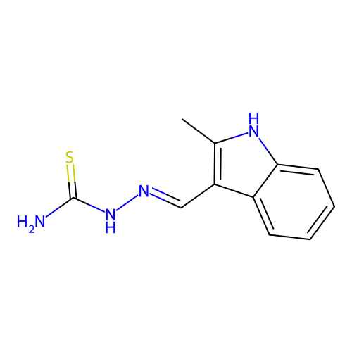 [(2-methyl-1H-indol-3-yl)methylideneamino]thiourea structure