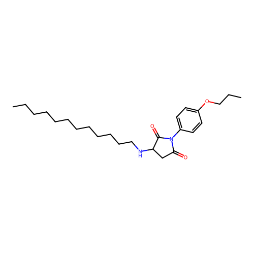 3-(Dodecylamino)-1-(4-propoxyphenyl)pyrrolidine-2,5-dione structure