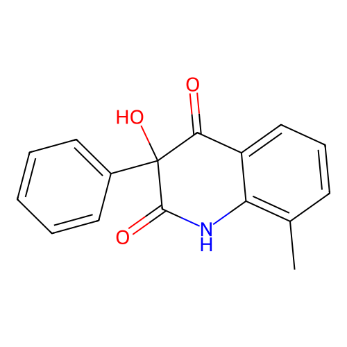 3-Hydroxy-8-methyl-3-phenyl-chinolin-2,4(1H,3H)-dion structure