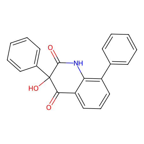 3-Hydroxy-3,8-diphenyl-chinolin-2,4(1H,3H)-dion structure