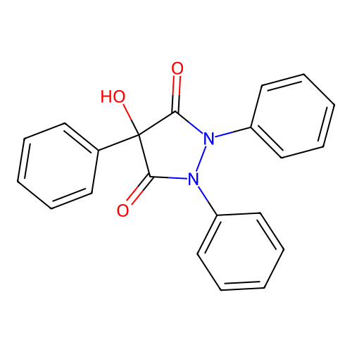 4-Hydroxy-1,2,4-triphenylpyrazolidine-3,5-dione structure