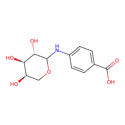 N-p-Carboxyphenyl-D-arabinosylamine structure
