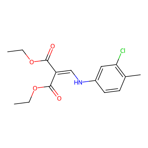 Diethyl 2-((3-chloro-4-methylphenylamino)methylene)malonate structure