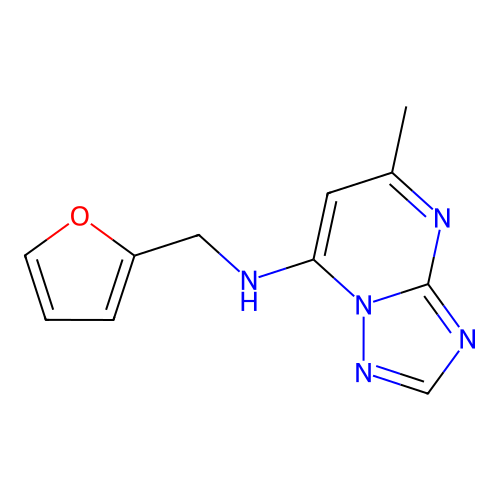 Furan-2-ylmethyl-(5-methyl-[1,2,4]triazolo[1,5-a]pyrimidin-7-yl)-amine structure