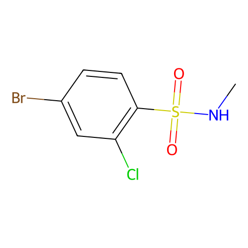 4-bromo-2-chloro-N-methylbenzene-1-sulfonamide structure