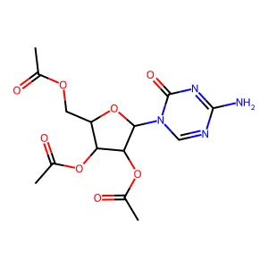 [3,4-Diacetyloxy-5-(4-amino-2-oxo-1,3,5-triazin-1-yl)oxolan-2-yl]methyl acetate structure