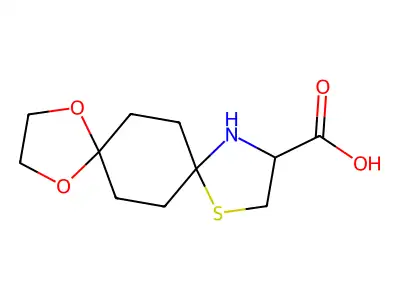 1,4-Dioxa-9-thia-12-azadispiro[4.2.4.2]-tetradecane-11-carboxylic acid structure