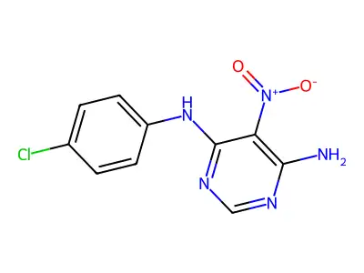 N4-(4-chlorophenyl)-5-nitropyrimidine-4,6-diamine structure