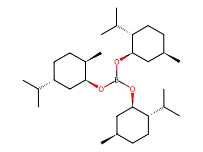 Bis[(1R,2S,5R)-2-isopropyl-5-methylcyclohexyl] (1S,2R,5R)-5-isopropyl-2-methylcyclohexyl borate structure