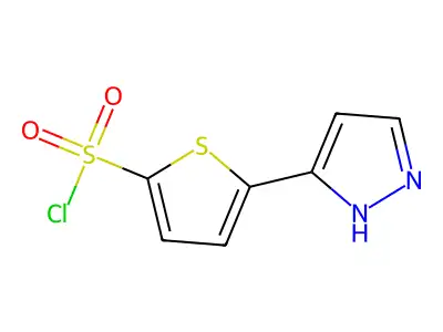 5-(1H-pyrazol-5-yl)thiophene-2-sulfonyl chloride structure