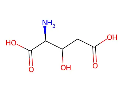 (2S)-2-amino-3-hydroxypentanedioic acid structure