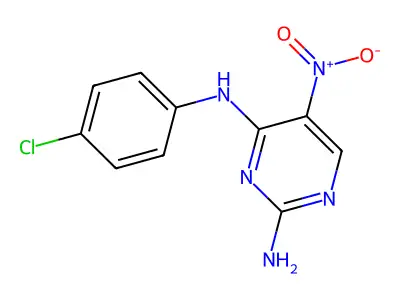 N~4~-(4-chlorophenyl)-5-nitro-2,4-pyrimidinediamine structure
