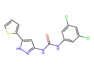 N-(3,5-Dichlorophenyl)-N'-[5-(thiophen-2-yl)-1H-pyrazol-3-yl]urea structure