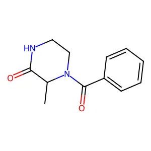 4-Benzoyl-3-methylpiperazin-2-one structure