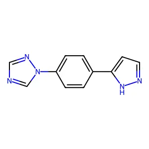1-[4-(1H-pyrazol-5-yl)phenyl]-1H-1,2,4-triazole structure