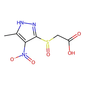 (5-Methyl-4-nitro-2H-pyrazole-3-sulfinyl)-acetic acid structure