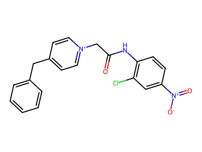 4-Benzyl-1-[(2-chloro-4-nitro-phenylcarbamoyl)-methyl]-pyridinium structure