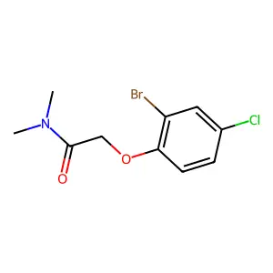 2-(2-bromo-4-chlorophenoxy)-N,N-dimethylacetamide structure