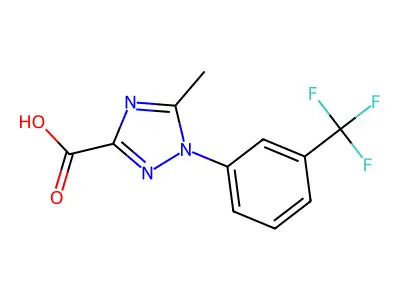 5-methyl-1-[3-(trifluoromethyl)phenyl]-1H-1,2,4-triazole-3-carboxylic acid structure