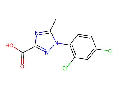 1-(2,4-dichlorophenyl)-5-methyl-1H-1,2,4-triazole-3-carboxylic acid structure
