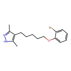 2-bromophenyl 5-(3,5-dimethyl-1H-pyrazol-4-yl)pentyl ether structure