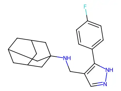 3-(4-Fluorophenyl)-N-tricyclo[3.3.1.13,7]dec-1-yl-1H-pyrazole-4-methanamine structure