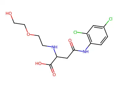 4-(2,4-Dichloroanilino)-2-[2-(2-hydroxyethoxy)ethylamino]-4-oxobutanoic acid structure
