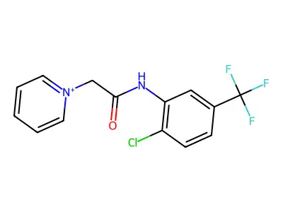N-[2-chloro-5-(trifluoromethyl)phenyl]-2-pyridylacetamide structure