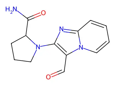 1-{3-Formylimidazo[1,2-a]pyridin-2-yl}pyrrolidine-2-carboxamide structure