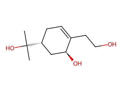 2-(1-Hydroxyethyl)-5-(2-hydroxypropan-2-yl)cyclohex-2-en-1-ol structure
