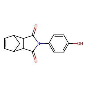 2-(4-hydroxyphenyl)-3a,4,7,7a-tetrahydro-1H-4,7-methanoisoindole-1,3(2H)-dione structure