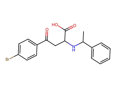 4-(4-bromophenyl)-4-oxo-2-(1-phenylethylamino)butanoic Acid structure