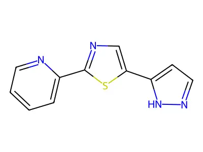 2-[5-(1H-pyrazol-5-yl)-1,3-thiazol-2-yl]pyridine structure