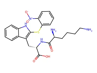 o-Nitrophenylsulfenyl-lysyl-tryptophan structure