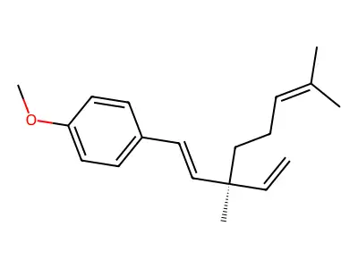 1-[(1E)-3-ethenyl-3,7-dimethylocta-1,6-dienyl]-4-methoxybenzene structure