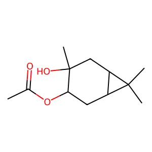 [(1R,3R,4R,6S)-4-hydroxy-4,7,7-trimethyl-3-bicyclo[4.1.0]heptanyl] acetate structure