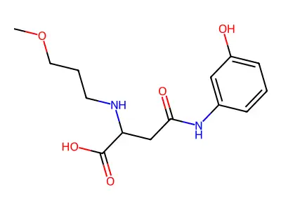 4-(3-Hydroxyanilino)-2-(3-methoxypropylamino)-4-oxobutanoic acid structure