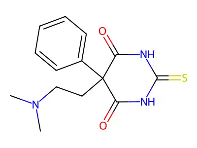 5-[2-(Dimethylamino)ethyl]dihydro-5-phenyl-2-thioxo-4,6(1H,5H)-pyrimidinedione structure