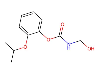 Carbamic acid, (hydroxymethyl)-, o-isopropoxyphenyl ester structure