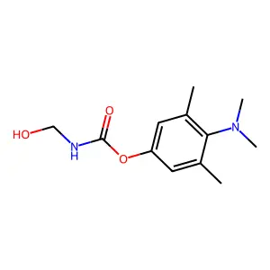 Carbamic acid, (hydroxymethyl)-, 4-(dimethylamino)-3,5-xylyl ester structure