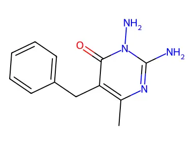 2,3-diamino-5-benzyl-6-methyl-4(3H)-pyrimidinone structure