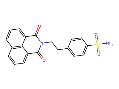 4-(2-(1,3-dioxo-1H-benzo[de]isoquinolin-2(3H)-yl)ethyl)benzenesulfonamide structure