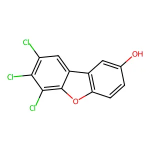6,7,8-Trichloro-2-dibenzofuranol structure
