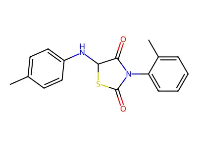 3-(2-Methylphenyl)-5-[(4-methylphenyl)amino]-1,3-thiazolidine-2,4-dione structure