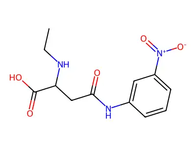 2-(Ethylamino)-3-[(3-nitrophenyl)carbamoyl]propanoic acid structure