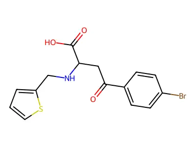4-(4-Bromophenyl)-4-oxo-2-[(2-thienylmethyl)amino]butanoic acid structure