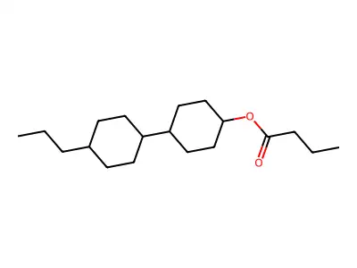 Butanoic acid, 4'-propyl[1,1'-bicyclohexyl]-4-yl ester structure