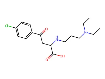 4-(4-Chlorophenyl)-2-{[3-(diethylamino)propyl]amino}-4-oxobutanoic acid structure